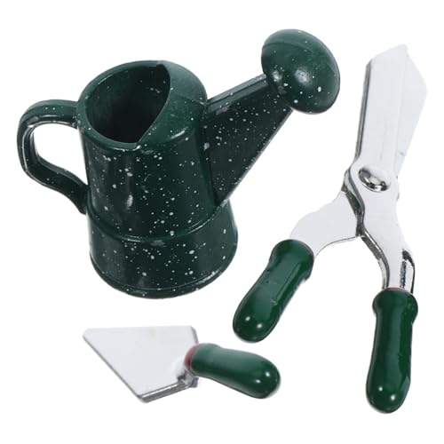 GARVALON Puppenhaus Gießkanne Miniatur Gartenwerkzeug Zubehör Für Mini Simulierter Effekt Dekoration Für Schreibtisch Oder Wohnzimmer von GARVALON