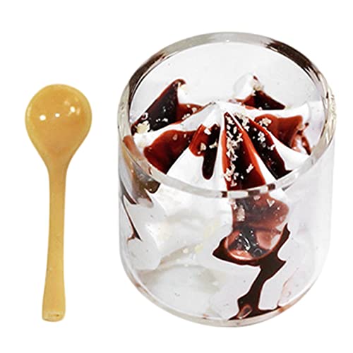 GARVALON Realistisches Miniatur-Eiscreme-Set Aus Glas Für Puppenhaus- Tragbar & von GARVALON