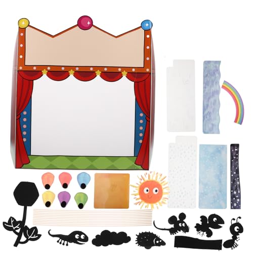 GARVALON Puppentheaterbühne Für Kinder Schattenpuppentheater-Set Rollenspiel-lernspielzeug von GARVALON