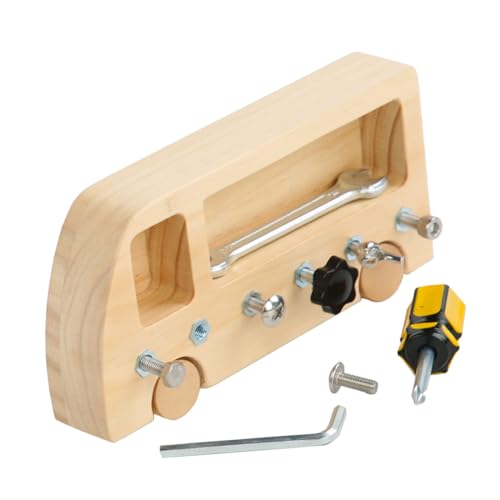 GARVALON Frühes Lernspielzeug Autoschrauben Aus Natürlichem Holz Lernspielzeug Für Kinder Zur Entwicklung Der Feinmotorik von GARVALON