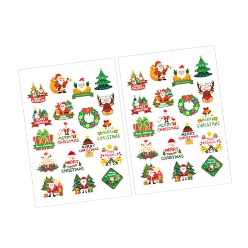 GARVALON Weihnachts Aufkleber Rolle Selbstklebende Weihnachtsdekor Aufkleber Für Bonbontüten Umschläge Scrapbooking Wasserflaschen von GARVALON
