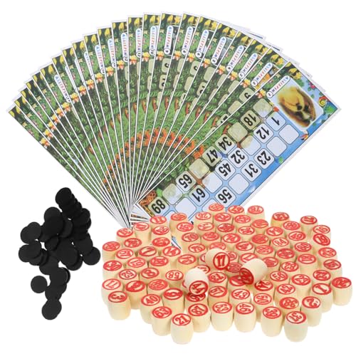 GARVALON 1 Set Set Zahlen Schachspiel Blanko Bingo Haushalt Partyspiel Bingokarten Bingospiel Requisiten Interaktives Partyspiel Bingospiel Schach Bingo Zahlenkarten Interessante von GARVALON