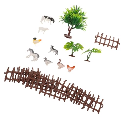 GARVALON 1 Set Simulierte Bauernhof-hühnerfiguren Und Mini-Bauernhof-Garten-Requisiten, Miniatur-zubehör Für Die Puppenhaus-feengarten-Dekoration von GARVALON