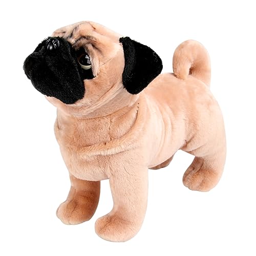 GARVALON 1 Stück Plüsch Mops Hund Niedliches Kuscheltier für Haustiere aus Hochwertigem Weichem Material Langlebig und Ansprechend als für Jungen und Mädchen von GARVALON