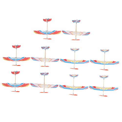 GARVALON 10 Stück Gummiband Flugzeuge Biplane Modellspielzeuge für Outdoor Sportspielzeug Hand Augen Koordination Zufälliger Stil GARVALON 10 Stück Gummiband Flugzeuge Biplane Modellspielzeuge für Outdoor Sportspielzeug Hand Augen Koordination Zufälliger Stil von GARVALON
