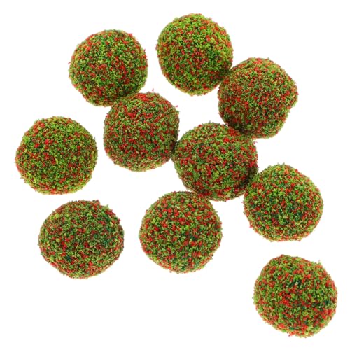 GARVALON 10 Stück Teiliges Miniatur Strauchbälle aus Leichtem Kunststoff und Schwamm Dekorative Grün Rote Buschkugeln für Sandtisch Modelleisenbahn Micro Landschaft und DIY Gartenzubehör GARVALON 10 Stück Teiliges Miniatur Strauchbälle aus Leichtem Kunststoff und Schwamm Dekorative Grün Rote Buschkugeln für Sandtisch Modelleisenbahn Micro Landschaft und DIY Gartenzubehör von GARVALON
