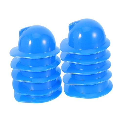 GARVALON 10 Stück Teiliges Miniatur bauhelm Robustem Kunststoff Kleiner Sicherheitshelm für DIY Dekoration Puppenzubehör Leichter Tragbarer Helm für Mini Puppen und Outdoor aktivitäten von GARVALON