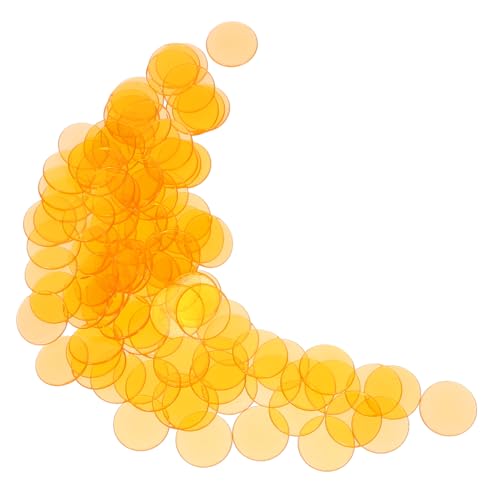 GARVALON 100stücke Halbtransparente Bingo Chips Zählchips Für Brettspiele Mathematik Und Kinderbelohnungen Spielchips Vielseitig Einsetzbar von GARVALON