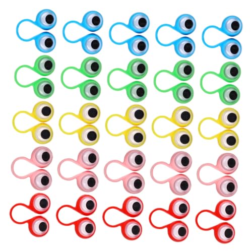 GARVALON 100 Stück Fingerpuppen Ringe mit Augen Lernspielzeug für Kleine Party Mitgebsel Farbenfrohes Ringspielzeug Hand Augen Koordination und Geschicklichkeit GARVALON 100 Stück Fingerpuppen Ringe mit Augen Lernspielzeug für Kleine Party Mitgebsel Farbenfrohes Ringspielzeug Hand Augen Koordination und Geschicklichkeit von GARVALON