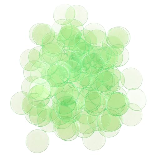 GARVALON 100 Stück Transparente Bingo Chips Farbige Spielmarken für Bingo Spiele Praktische Zählmarker aus Leichtem für Mehr Spaß und Bequemlichkeit von GARVALON