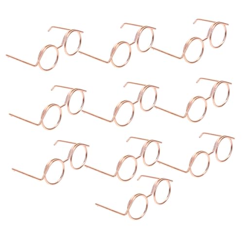 GARVALON 10Stücke Teiliges Miniatur Brillen Requisiten für Puppen Metallrahmen ohne Gläser Passend für Verschiedene Puppen Kreative DIY für Puppenliebhaber GARVALON 10Stücke Teiliges Miniatur Brillen Requisiten für Puppen Metallrahmen ohne Gläser Passend für Verschiedene Puppen Kreative DIY für Puppenliebhaber von GARVALON