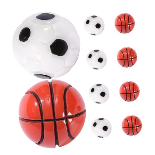 GARVALON 10Stücke Teiliges Miniatur Sport Fußball und Basketballmodelle für und Outdoor Zubehör für Kreative Deko und Landschaften von GARVALON