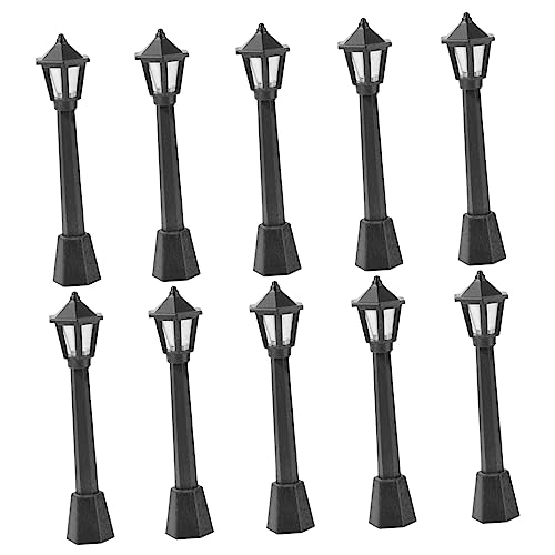 GARVALON 10pcs Harz Miniatur Straße Lampe Beiträge Dekoration Mikroskopische Modell Lichter Schwarz Für Eisenbahnen GARVALON 10pcs Harz Miniatur Straße Lampe Beiträge Dekoration Mikroskopische Modell Lichter Schwarz Für Eisenbahnen von GARVALON