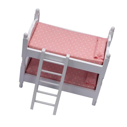 GARVALON Zubehör Puppenhaus 12 Dollhouse Doppelstockbett Mit Punkten Puppenbett Für Kinderzimmer Detailgetreues Puppenhaus Zubehör Für Kreative Spielwelten Babyzimmer GARVALON Zubehör Puppenhaus 12 Dollhouse Doppelstockbett Mit Punkten Puppenbett Für Kinderzimmer Detailgetreues Puppenhaus Zubehör Für Kreative Spielwelten Babyzimmer von GARVALON