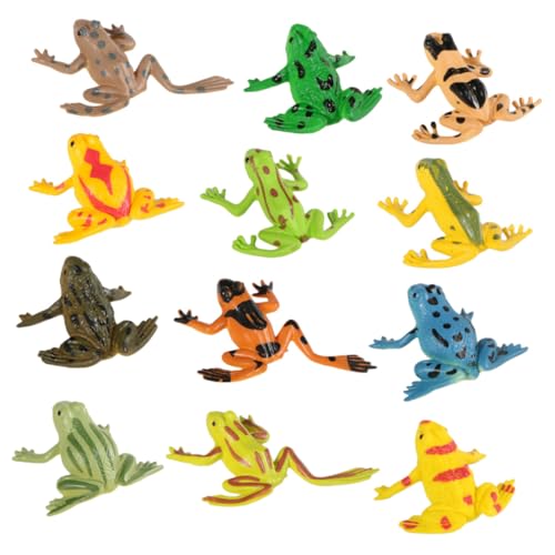 GARVALON 12 Stück Teiliges Miniatur Amphibien Modellspielzeug aus Langlebigem PVC Realistische Froschfiguren zur Stresslinderung und Dekoration Pädagogisches Formspielzeug für Kleinkinder GARVALON 12 Stück Teiliges Miniatur Amphibien Modellspielzeug aus Langlebigem PVC Realistische Froschfiguren zur Stresslinderung und Dekoration Pädagogisches Formspielzeug für Kleinkinder von GARVALON