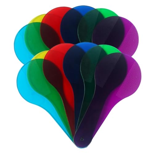 GARVALON 12 Stück Teiliges Transparente Farbfilter Paddles aus Abs Sicher und Glatt Frühe Bildung Farbspielzeug für Fördert Kreativität Hand Auge Koordination und Konzentration für GARVALON 12 Stück Teiliges Transparente Farbfilter Paddles aus Abs Sicher und Glatt Frühe Bildung Farbspielzeug für Fördert Kreativität Hand Auge Koordination und Konzentration für von GARVALON