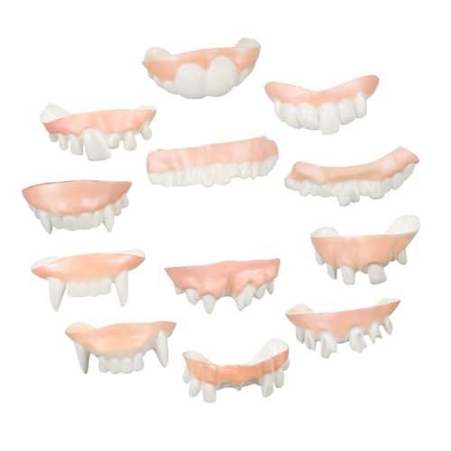 GARVALON 12 Stück Teiliges Vampirzähne aus PVC Komfortabel und Sicher Realistische und Lustige Halloween Kostümzähne Einfach zu Tragen Vielseitige Designs für Erwachsene und Cosplay GARVALON 12 Stück Teiliges Vampirzähne aus PVC Komfortabel und Sicher Realistische und Lustige Halloween Kostümzähne Einfach zu Tragen Vielseitige Designs für Erwachsene und Cosplay von GARVALON