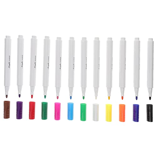 GARVALON 12pcs Acrylfarbenmarkierungen Stifte Für Becher Keramikglas Holz Stoff Metallmalerei von GARVALON