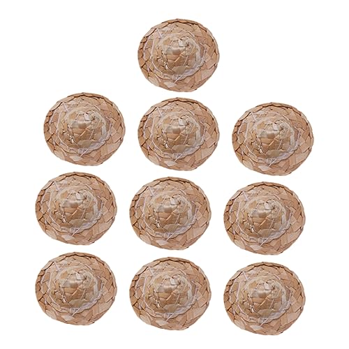 GARVALON Gewebte Strohhüte für Puppen 12-teiliges Mini-Strohhut-Handarbeits-Strohkappen-Set für -Projekte GARVALON Gewebte Strohhüte für Puppen 12-teiliges Mini-Strohhut-Handarbeits-Strohkappen-Set für -Projekte von GARVALON