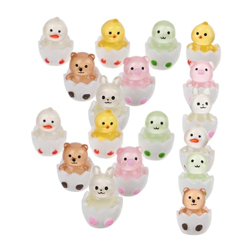 GARVALON 18 Stück Im Dunkeln Leuchtende Tierbaby Figuren Zum Zerbrechen Von Eiern, Leuchtende Minifiguren, Verschiedene Miniatur Tierfiguren, Winzige Tierfiguren, Minifiguren, GARVALON 18 Stück Im Dunkeln Leuchtende Tierbaby Figuren Zum Zerbrechen Von Eiern, Leuchtende Minifiguren, Verschiedene Miniatur Tierfiguren, Winzige Tierfiguren, Minifiguren, von GARVALON
