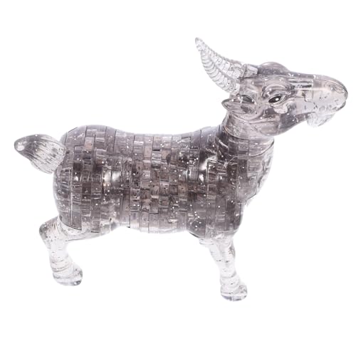 GARVALON 1Stück Kristall Puzzle Ziege Kreatives DIY Tierpuzzle zur Selbstmontage und Elegante Dekoration für Zuhause oder Büro von GARVALON