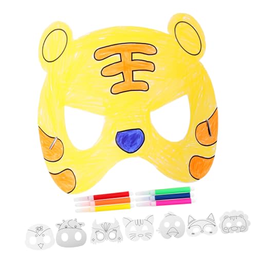 GARVALON 1satz Ausmalmasken Für Mädchen Weiße Papiermasken Bemalen Mit Wasserfarben Für Halloween Cosplay Kreative Partys Und Bastelaktionen GARVALON 1satz Ausmalmasken Für Mädchen Weiße Papiermasken Bemalen Mit Wasserfarben Für Halloween Cosplay Kreative Partys Und Bastelaktionen von GARVALON
