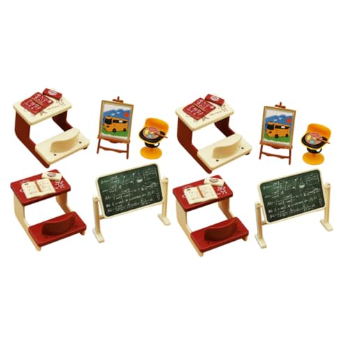 GARVALON 2 Sätze Miniatur Klassenzimmer Dekorationsset mit Puppenhaus Kreidetafel Miniaturmöbel für DIY Basteln und Puppenhaus Deko für Sammler GARVALON 2 Sätze Miniatur Klassenzimmer Dekorationsset mit Puppenhaus Kreidetafel Miniaturmöbel für DIY Basteln und Puppenhaus Deko für Sammler von GARVALON