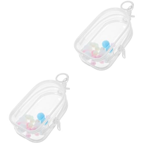 GARVALON 2 Sets Transparente Aufbewahrungstasche Puppentasche Mit Schnalle Tasche Hängedekor Mini Puppenhalter Mini Transparenttasche Puppen Kleine Tasche Puppenzubehör Puppentragetasche von GARVALON