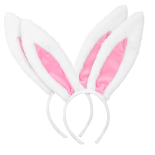 GARVALON 2 Stk. Niedliches Hasenohren-stirnband aus Weichem Elastisch und Bequem Verstellbar für Damen und Mädchen für Karneval Halloween Geburtstagsfeiern und Festliche Anlässe von GARVALON