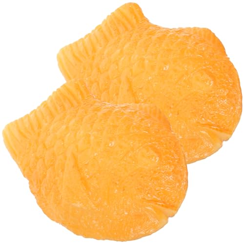 GARVALON 2 Stück Gefälschte Taiyaki, Realistisches Japanisches Lebensmittelspielzeug, Fischfutter Requisiten Zur Ausstellung, Spiellebensmittel Für Die Kinderküche, Realistisches von GARVALON