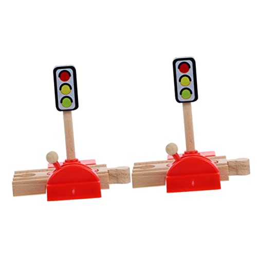 GARVALON 2 Stück Holzeisenbahnschienenzubehör, Dekoratives Straßensperrenspielzeug, Dekorative Eisenbahn Straßensperre, Kinder Straßensperrenspielzeug, Eisenbahnzubehör, Spielzeug, GARVALON 2 Stück Holzeisenbahnschienenzubehör, Dekoratives Straßensperrenspielzeug, Dekorative Eisenbahn Straßensperre, Kinder Straßensperrenspielzeug, Eisenbahnzubehör, Spielzeug, von GARVALON