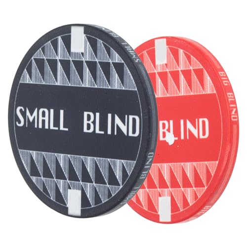 GARVALON 2 Stück Keramik Poker Dealer Button Langlebige Big Small Blind Chips Robustes Zubehör für Poker Spiel Glatte Oberfläche Leicht und Verschleißfest GARVALON 2 Stück Keramik Poker Dealer Button Langlebige Big Small Blind Chips Robustes Zubehör für Poker Spiel Glatte Oberfläche Leicht und Verschleißfest von GARVALON