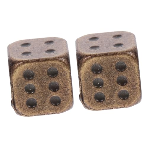 GARVALON 2 Stück Metallwürfel Klassenzimmer Spielwürfel Zahlenwürfel Partyspielwürfel Partywürfel Standardspielwürfel Brettspielzubehör Polyedrische Würfel Party Requisite von GARVALON