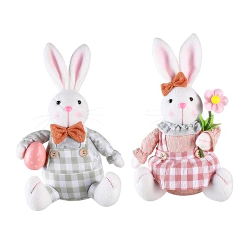 GARVALON 2 Stück Osterhasen Ornamente, Desktop Hase, Festival Puppe, Ornament, Cartoon Hase, Puppendekor, Plüsch Osterhase, Osterpuppe, Schmuck, Feiertags Hase Puppe, Osterhasen Puppe, GARVALON 2 Stück Osterhasen Ornamente, Desktop Hase, Festival Puppe, Ornament, Cartoon Hase, Puppendekor, Plüsch Osterhase, Osterpuppe, Schmuck, Feiertags Hase Puppe, Osterhasen Puppe, von GARVALON