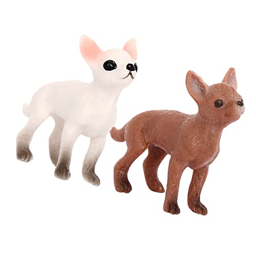GARVALON 2 Stück Realistische Mini Hundefigur Chihuahua Modellspielzeug Detailgetreue Welpen Ornamente für Leichtes Tragbares Dekorationsspielzeug für Zuhause Schule für Hundeliebhaber GARVALON 2 Stück Realistische Mini Hundefigur Chihuahua Modellspielzeug Detailgetreue Welpen Ornamente für Leichtes Tragbares Dekorationsspielzeug für Zuhause Schule für Hundeliebhaber von GARVALON