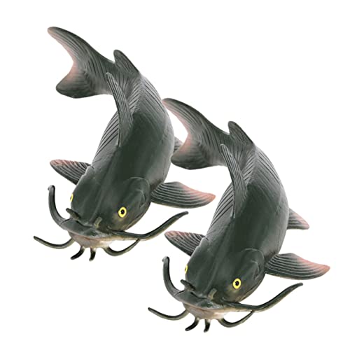 GARVALON 2 Stück Simulierter Wels, Kreatives Kinderspielzeug, Nachahmung Eines Welses, Modellfisch, Ornament, Gefälschtes Fischspielzeug, Künstliches Fischspielzeug, Nachahmung Eines von GARVALON