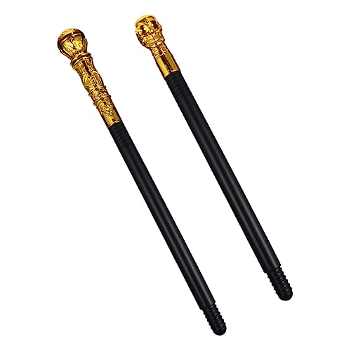 GARVALON 2 Stück Skeletthandstock für Halloween Kostüme Realistisches Zubehör für Festivals und Bühnenaufführungen Leichtem und Sicherem Kunststoff von GARVALON