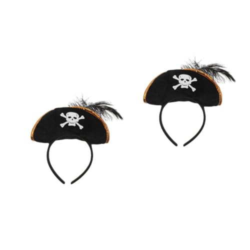GARVALON 2 Stück -hut-stirnband Rotes Kopftuch Halloween-piratenkostüme Piraten Stirnband Frauen Piraten-cosplay-requisiten Piratenhut Für Hut-stirnband Maske Black Vlies GARVALON 2 Stück -hut-stirnband Rotes Kopftuch Halloween-piratenkostüme Piraten Stirnband Frauen Piraten-cosplay-requisiten Piratenhut Für Hut-stirnband Maske Black Vlies von GARVALON
