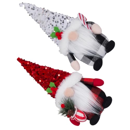 GARVALON 2 Weihnachtsdekorationen, Gesichtslose Puppe, Rudolph, Weihnachtsmann Puppe, Weihnachtsbedarf, Fensterdekorationen, Desktop Zwerg Puppendekore, Ausgestopfte Zwergdekorationen, GARVALON 2 Weihnachtsdekorationen, Gesichtslose Puppe, Rudolph, Weihnachtsmann Puppe, Weihnachtsbedarf, Fensterdekorationen, Desktop Zwerg Puppendekore, Ausgestopfte Zwergdekorationen, von GARVALON