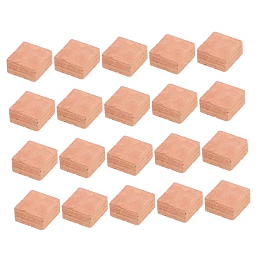 GARVALON 20 Stück Miniatur Ziegelsteine Rote Quadratische Modellziegel aus Hochwertigem Material Fein Poliert und Sicher für DIY Puppenhaus Garten und Mikro Landschaftsbau Dekoration von GARVALON