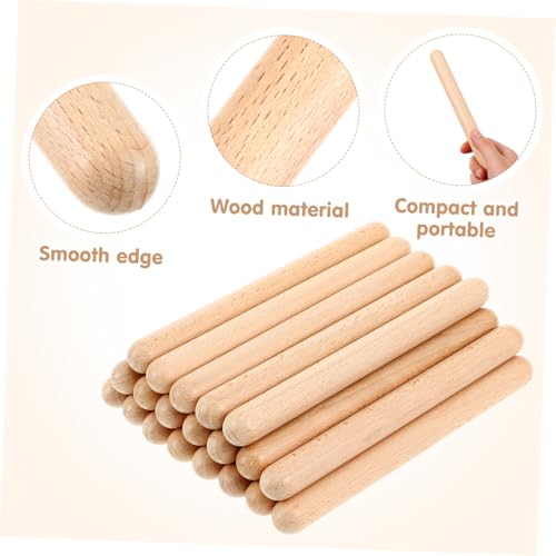 GARVALON 20 Stück Teiliges Holz Rhythmusstäbe Pädagogisches Schlaginstrument für Sicher Verarbeitet Glatte Oberfläche Fördert Musikalisches Lernen und Kreative Entwicklung im Kindergarten GARVALON 20 Stück Teiliges Holz Rhythmusstäbe Pädagogisches Schlaginstrument für Sicher Verarbeitet Glatte Oberfläche Fördert Musikalisches Lernen und Kreative Entwicklung im Kindergarten von GARVALON