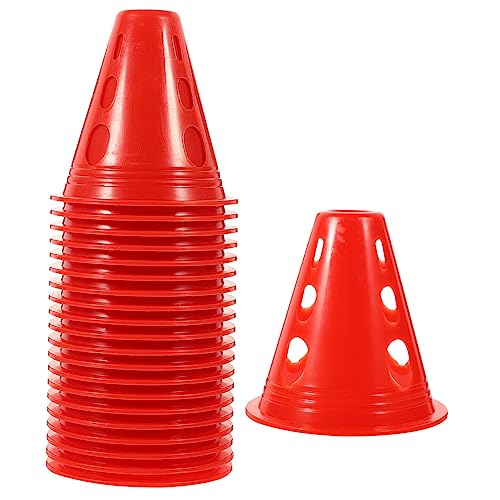 GARVALON 20 Stück Winddichte Rollski Pfahl Baukegel, Mini Für Sportschildpfähle, Mini Verkehrskegel, Sporttrainingskegel, Turnhallenschild Trainingskegel, Fußballkegel GARVALON 20 Stück Winddichte Rollski Pfahl Baukegel, Mini Für Sportschildpfähle, Mini Verkehrskegel, Sporttrainingskegel, Turnhallenschild Trainingskegel, Fußballkegel von GARVALON