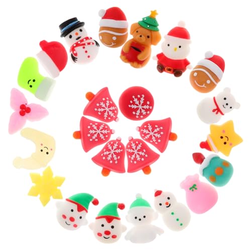 GARVALON 24 Stück Kneifspielzeug, Zappelspielzeug, Dehnbares Spielzeug Für Kinder, Schneeflocken Spielzeug, Schneeflocken Spielzeug, Kniffliges Spielzeug, Zappelspielzeug, Partygeschenke von GARVALON