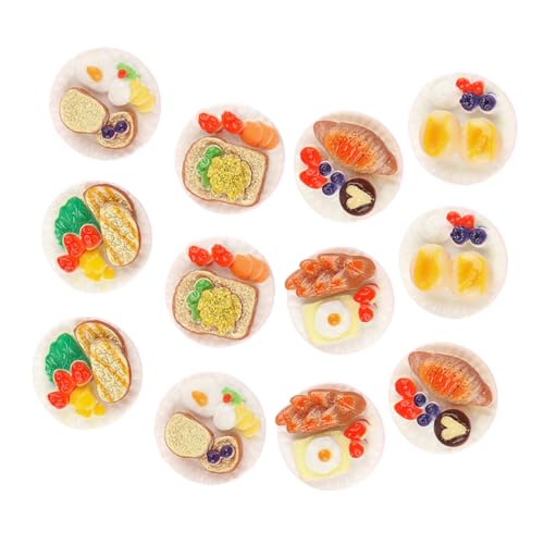 GARVALON 24 Stück Simulierte Lebensmittelspielzeuge, Mini Küchenzubehör, Miniatur Lebensmittelspielzeug, Miniatur Snack Spielzeug, Gefälschte Lebensmittel, Mini Lebensmittelmodell, Mini von GARVALON