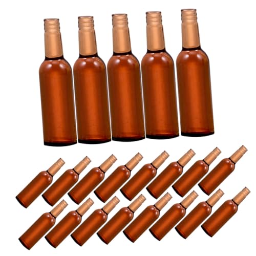 GARVALON 24 Stück Simulierte Weinflasche Puppenhaus Mini Bierflaschen Miniatur Weinflasche Mini Weinflaschen Spielzeug Puppenhaus Bierflaschen Bierflasche Für Puppenhaus Mini von GARVALON