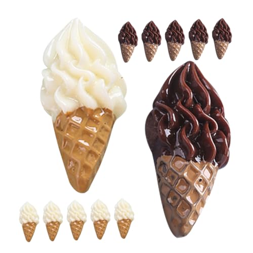 GARVALON 24 Teiliges Simulations Eiscreme Puppenhaus Lebensmittelmodell, Küchen Lebensmittelspielzeug, Desktop Eiscreme Modell, Miniatur Szenenzubehör, Simuliertes Eiscreme, Puppenhaus von GARVALON