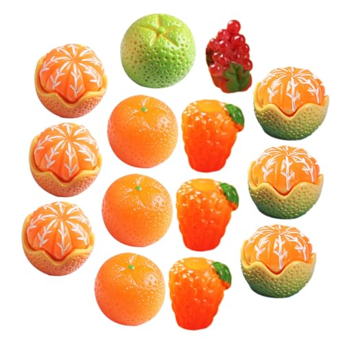 GARVALON 25 Stück Emulierende Obstspielzeuge, Gefälschte Obstverzierung, Künstliche Obstdekoration, Handyhüllen Ornamente, Obstanhänger, Mini Harzfrüchte, Bastelzubehör von GARVALON