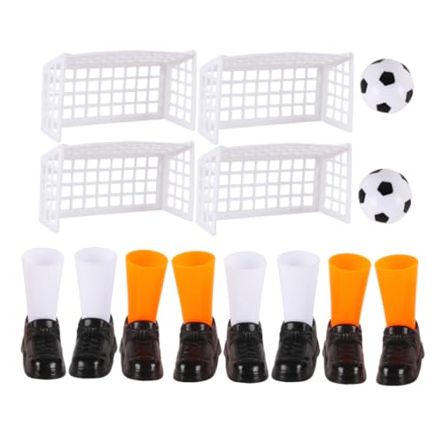 GARVALON Mini-fußballspiel Für Jungen Und Mädchen 2 Sets Mit Kleinen Fingerspielzeugen Interaktiver Tischfußball Mit 4 Toren 4 Paar Schuhen Spielzeug Für Jungen Und Kleinkinder von GARVALON