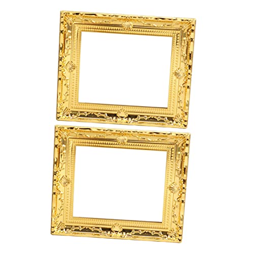 GARVALON 2pcs Zarte Fotorahmenmodelle Mini House Landschaft Requisiten Kunststoff Kleiner Bilderrahmen Dekore von GARVALON