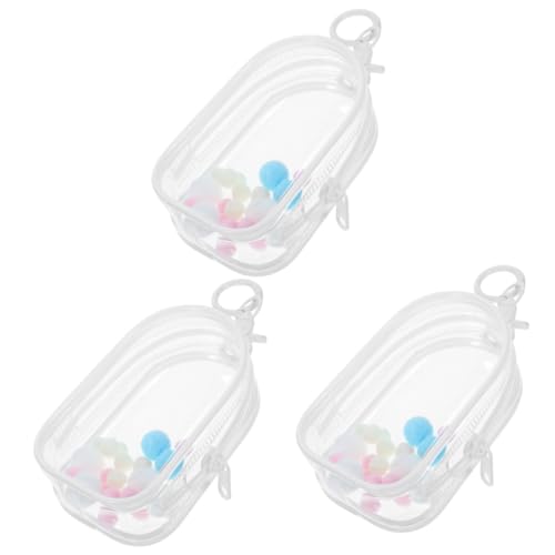 GARVALON 3 Sets Transparente Aufbewahrungstasche, Puppenhalter, Tragbare Tasche, Aufbewahrungstasche Für Puppenkleidung, Mini Puppen Ausstellungstasche, Mini Puppentasche, Durchsichtige von GARVALON